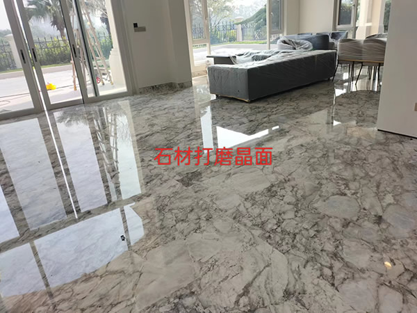 石材打磨晶面